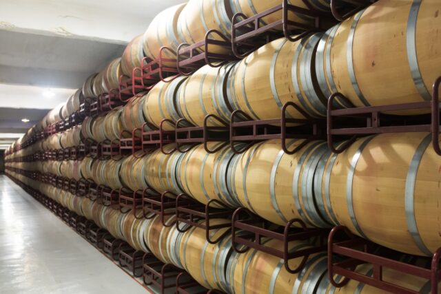 barrels wine cellar