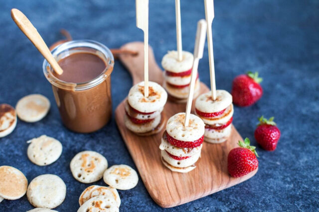 Mini Pancake Skewers For Kids, Easy Sweet Snack Recipe